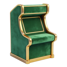 Luxury Fortune Teller Booth 3D Icon - Emerald Green & Gold