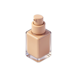 Foundation Bottle 3D Icon - Realistic Cosmetic Design