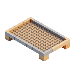 Foundation Slab Construction Icon - Isometric 3D