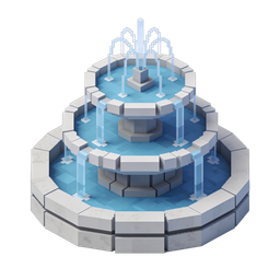 Stylish Fountain Icon for Landscape and Design Use
