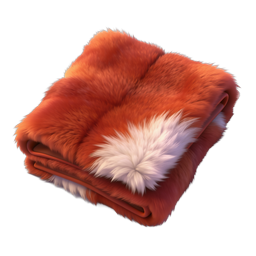 Realistic Fox Fur Rug Icon - Detailed 3D Render