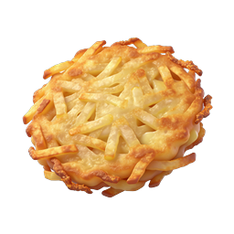 Golden French Fries Pile 3D Food Icon