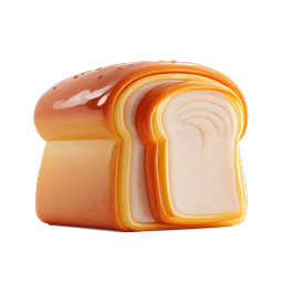 Fresh Baked Bread Icon - 3D Sliced Loaf Illustration