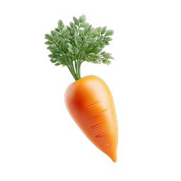 Fresh 3D Carrot Icon - Realistic Vegetable Illustration