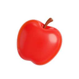Fresh Apples and Bananas 3D Fruit Sticker Icon