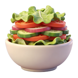 Fresh Salad Bowl Icon - 3D Rendered Healthy Food