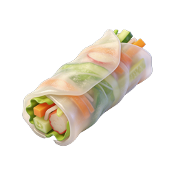 Fresh Spring Roll Icon - Vietnamese Rice Paper Wrap