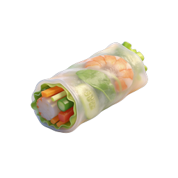 Fresh Vietnamese Spring Roll 3D Food Icon