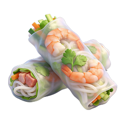 Fresh Vietnamese Spring Rolls with Shrimp and Salmon Icon