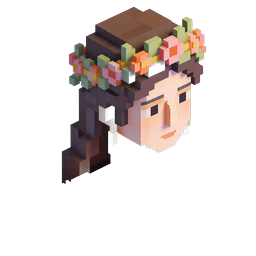 Icône Portrait Voxel Isométrique de Frida Kahlo
