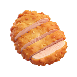 Crispy Fried Chicken Nuggets 3D Icon with Sauce