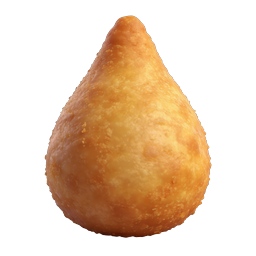 Realistic Fried Dough Snack Icon - Brazilian Coxinha