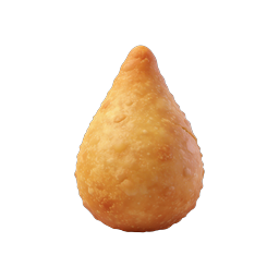 Golden Fried Snack Teardrop 3D Food Icon