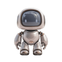 Friendly AI Robot Icon - 3D Rendered Tech Mascot