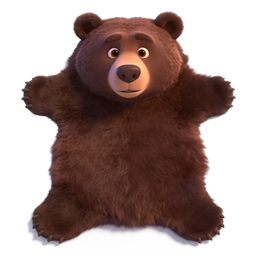 Friendly Brown Bear Hug Icon - Cute 3D Character Design
