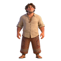 Friendly 3D Cartoon Man Character Icon