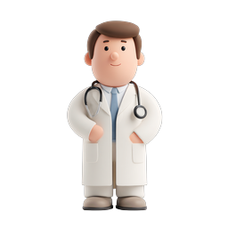 Friendly 3D Doctor Character Icon | Medical Professional