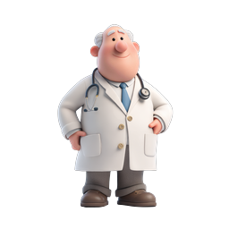 Friendly 3D Doctor Character Icon - Clay Style Medical Professional