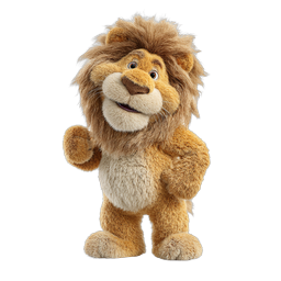 Charming Friendly Lion Icon for Kids’ Projects