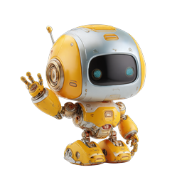 Friendly 3D Robot Character Icon - AI Assistant Mascot