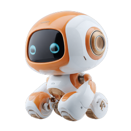 Friendly AI Robot Character Icon - 3D Technology Design
