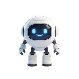 Friendly Robot Character Icon - AI Assistant Mascot