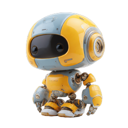 Friendly 3D Robot Character Icon - AI Mascot Design
