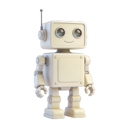 Friendly 3D Robot Character Icon for Tech & AI Projects