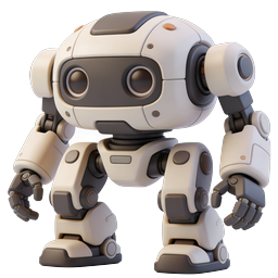 Friendly 3D Robot Character Icon for AI & Tech