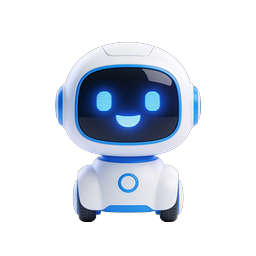 Friendly Robot AI Assistant Icon - 3D Render