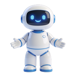 Friendly AI Robot Icon - 3D Character