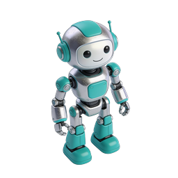 Friendly 3D Robot Character Icon - AI & Technology