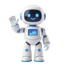 ไอคอนหุ่นยนต์ AI เป็นมิตร | ตัวละคร 3D สำหรับแชทบอท