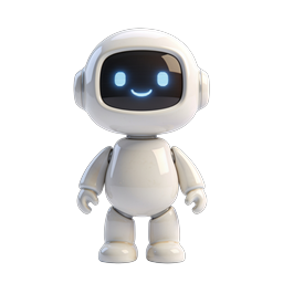 Friendly AI Robot Character Icon - 3D Rendered