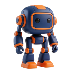Friendly Robot Icon - 3D AI Character Design
