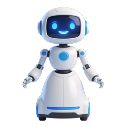 Friendly Robot Icon - 3D AI Assistant Character