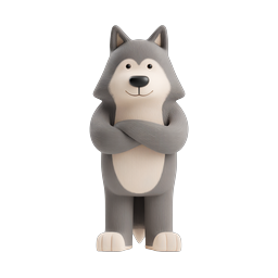 Friendly Wolf Icon for Nature and Adventure Themes