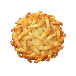Golden Fries Ball 3D Icon - Crispy Fried Potato Sticks
