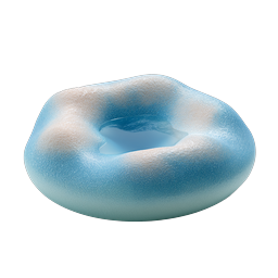 Frozen Pond Clay Icon - 3D Winter Water Element