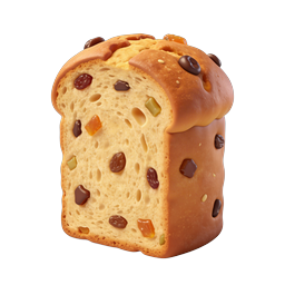 Fruit Bread Loaf 3D Icon - Artisan Bakery Design