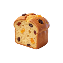 Artisan Fruit Bread Loaf Icon with Raisins