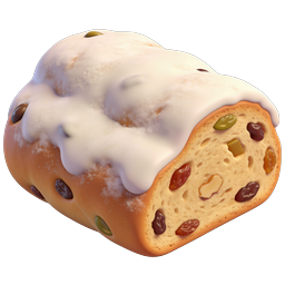 Fruit Cake Icon - 3D Realistic Dessert with Icing