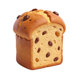 Fruit Cake Loaf Icon - 3D Bakery Bread Illustration