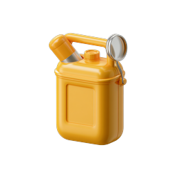 Ícone 3D de Galão de Combustível Amarelo - Galão Jerry Can