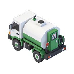 Ícone de Caminhão Tanque Isométrico | 3D Pixel Art