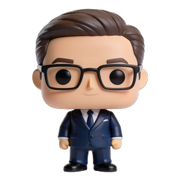 Funko Pop Businessman Figure Icon with Glasses and Suit
