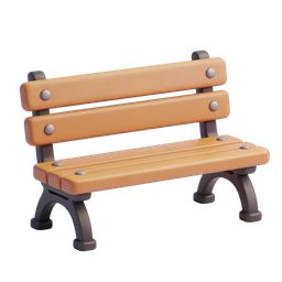 Stylized Park Bench Icon for Outdoor Designs