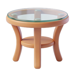 Icône élégante de table à plateau en verre pour décoration moderne