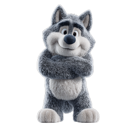 Charming Furry Wolf Icon for Engaging Designs