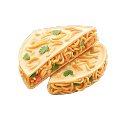 Whimsical Noodle Taco Icon for Creative Food Projects